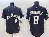 Men's Los Angeles Dodgers #8 Enrique Hernandez Black Mexico 2025 LA Gothic Style With Fernando Patch Vapor Premier Limited Stitched Jersey,baseball caps,new era cap wholesale,wholesale hats